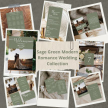 Sage Green Modern Romance Wedding Collection