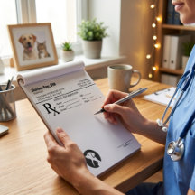Editable Veterinary Prescription Notepad