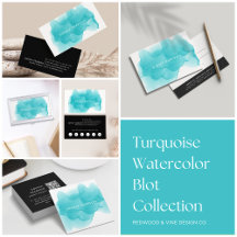 Turquoise Watercolor Blot