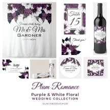 Plum Romance - Purple and White Floral Wedding