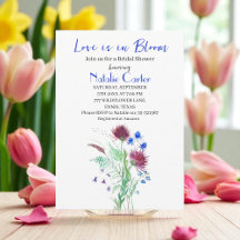 Thistle Floral Watercolor Rustic Bridal shower