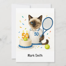 Tennis Birthday for Cat Lovers