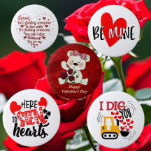 Cute Valentine Buttons