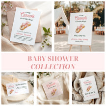 Sweet Cannoli Pink Bow Girl Italian Baby Shower