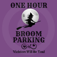 One Hour Broom Parking Sign