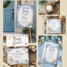 Vintage Storybook Bear Baby Shower