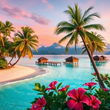 Island Dreamscape: Tropical Paradise Art & Decor