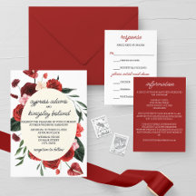 Burgundy Fall Floral Wedding Collection