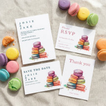 Watercolor sweet macaroons 