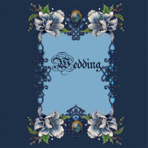 Blue celtic knot wedding design