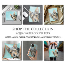 Aqua Watercolor Pets