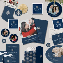 Elegant Metallic Snowfall Holiday