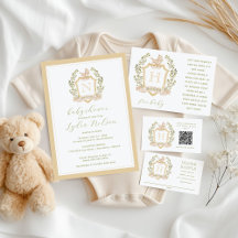 Baby Carriage Crest   Neutral Baby Shower