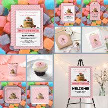 Baby & Brunch Pink Strawberry Pancakes Baby Shower