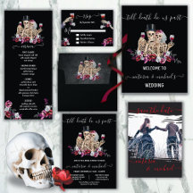 Goth Skeleton Bride & Groom Wedding