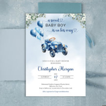 MIX - Classic Boy Baby Shower Invitations