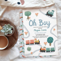 Boys Cute Train Travel Baby Shower Gifts