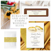Burgundy and Gold Wedding Suite.