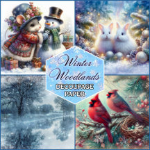 Winter Woodlands Decoupage Paper 