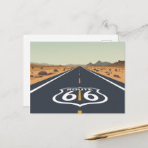 Stylized Route 66 Vector Road Illustration
