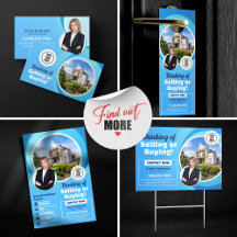 Blue Real Estate Market Report Realtor & Broker