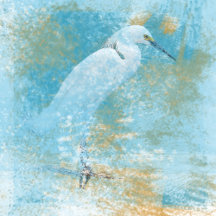 Beautiful Painted Snowy Egret Decor Products
