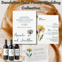 Dandelion Field Flower Wedding Collection