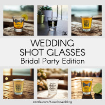 Bridal Party Wedding Favor Shot Glasses