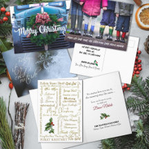 Christmas Postcard and Folded Greetings - No Photo