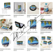 Gifts with shadows on the beach design