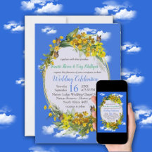 Spring Butercup flowers in the clouds