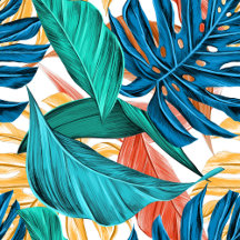 Tropical Prints Leaves Summer Exotic 