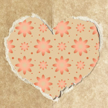 Terracotta orange and sand beige delicate daisy