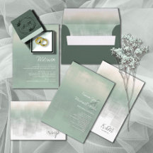 Watercolor Reflections Wedding Sage Green