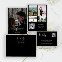 Modern names script DARK photo overlay wedding