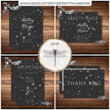 Modern Charcoal Black Winter Sparkle Wedding