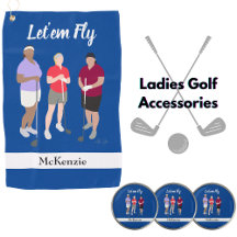 Let'em Fly Blue Women's Custom Golf Accessories
