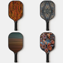 Pickleball Paddles With Mountain Cabin Themed Art