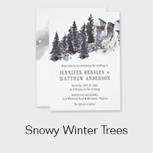 Snowy Winter Trees Mountains Wedding