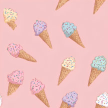 Personalized Cute Pastel Ice Cream 