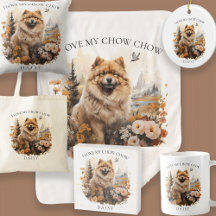 I Love My Chow Chow Pet Portrait