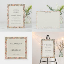 Rustic Wildflower Botanical Couples Shower Suite