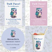 CUTE OWL KIDS BIRTHDAY