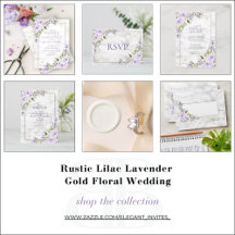 Rustic Lilac Lavender Gold Floral Wedding