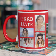 Modern Script Multi Photo Graduation Graduate