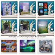 Travel Theme Display Photo Plaques