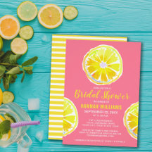 Watercolor Lemon Slice Bright Bridal Shower 