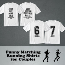 Funny Matching Running Shirts for Couples