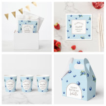 Elegant Blueberry Berry First Birthday Party