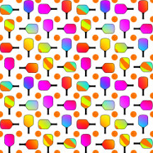Colorful Pickleball Paddles and Balls Design